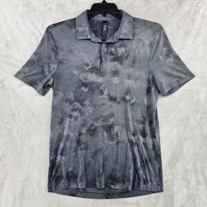 Lululemon‎ Evolution Mens Short Sleeve Polo Shirt Grey Wash Medium